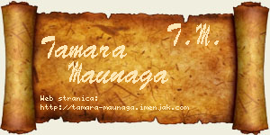 Tamara Maunaga vizit kartica